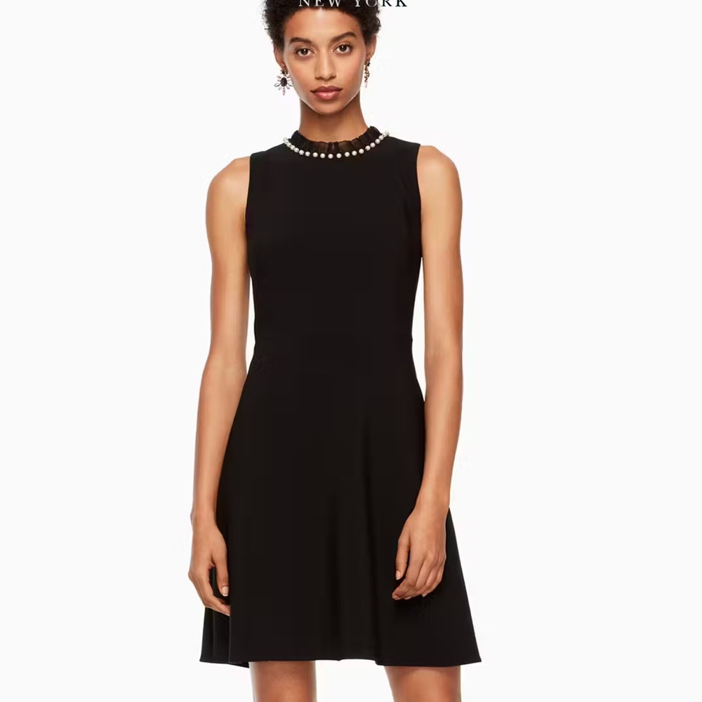 Kate Spade size 2 Pearl Embellished Crepe Dress